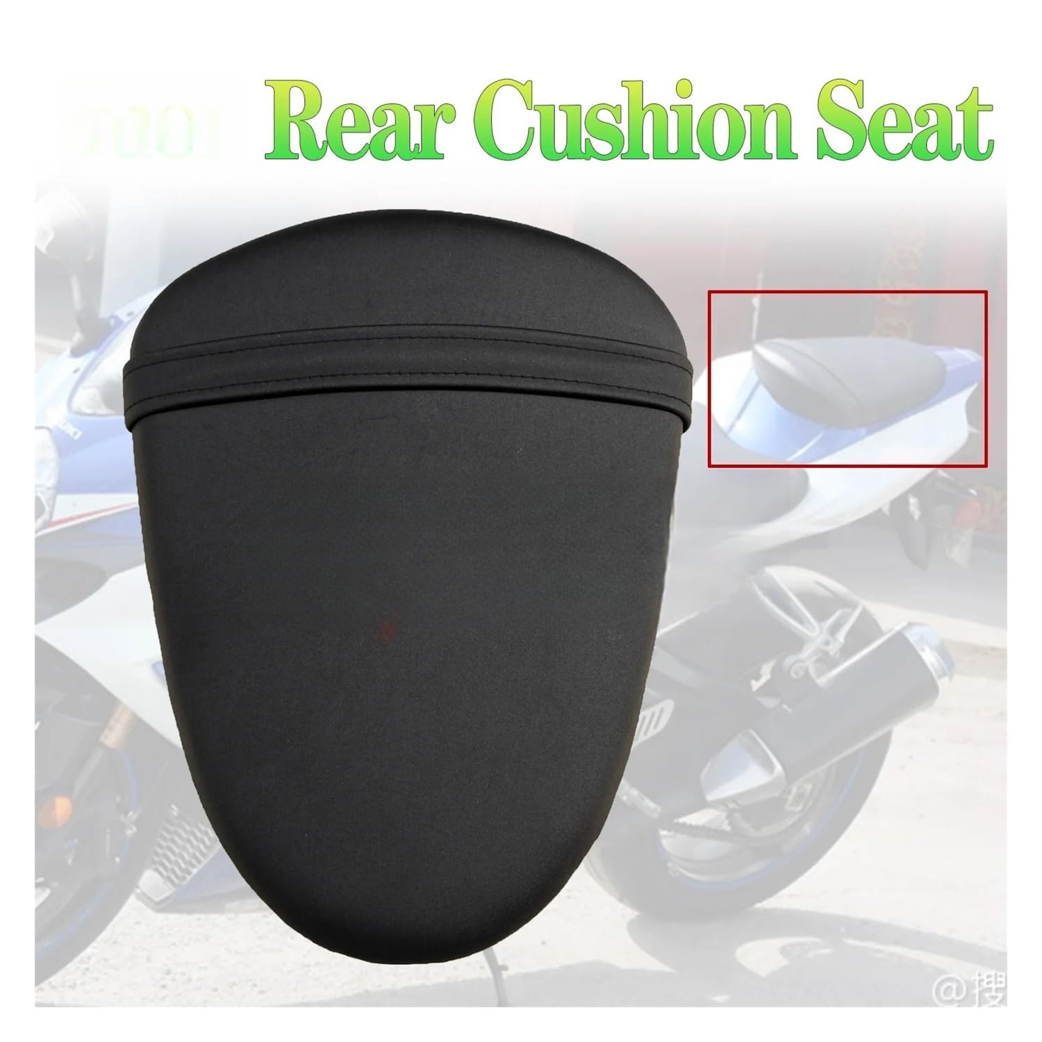 Sella Passeggero Posteriore In Nero Per Suzuki GSX-R 1000 K7 – Adatta Per GSXR1000 2007-2008