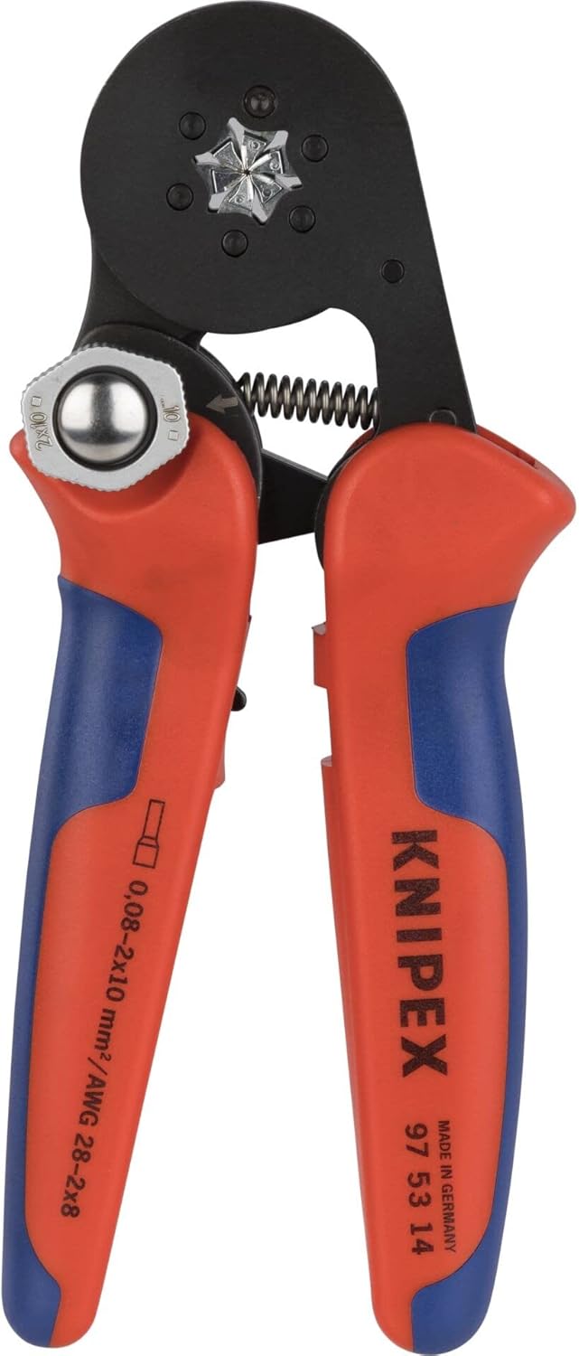 Knipex 97 53 14 SB Crimping Pliers for end sleeves with self-adjustment 0,08-10mm in blister packaging
