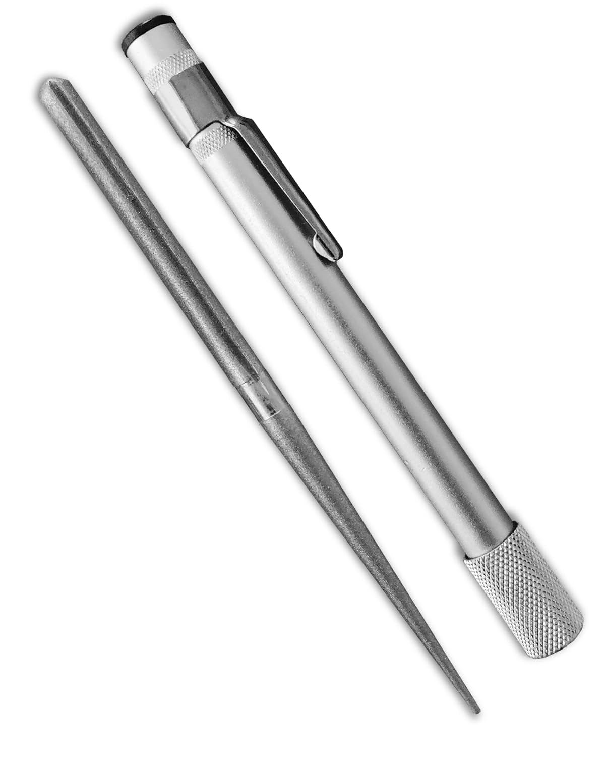 Wamery Serrated Knife Sharpener - Retractable Diamond Rod Pocket Sharpener for Serrated Straight Blades - Multifunctional Sharpening Tool
