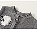Children's Tops Button Up Cardigan Sweater Sleeveless Vests Round-Neck Embroidery Cute Knitted Autumn Coat Outwear (Grey,6 Months)