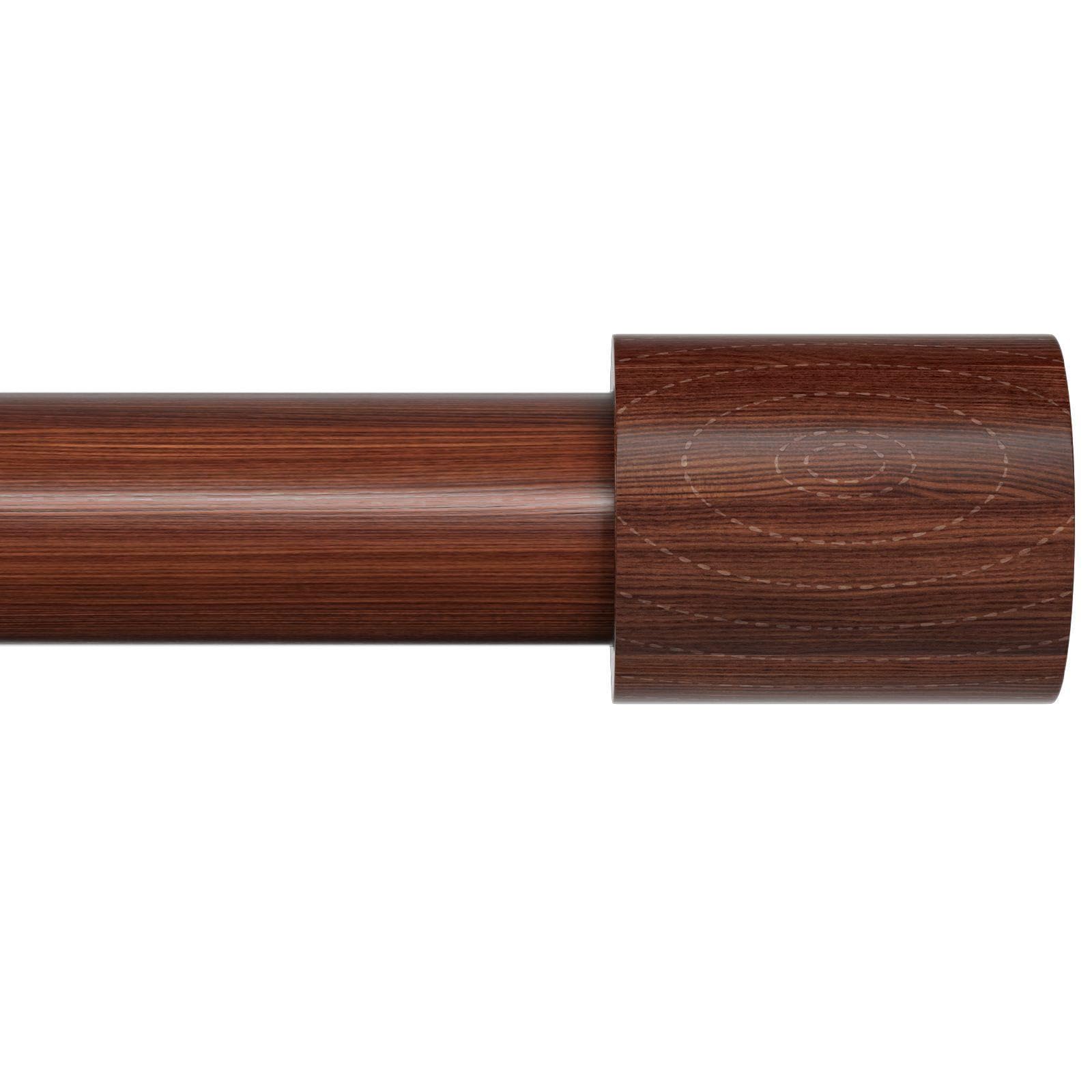 Asta per Tenda Effetto Legno, 89-236cm, Asta Estensibile in Metallo da 25mm di Diametro con Texture a Effetto Legno Marrone, Asta per Tenda in Legno per Finestra o Porta