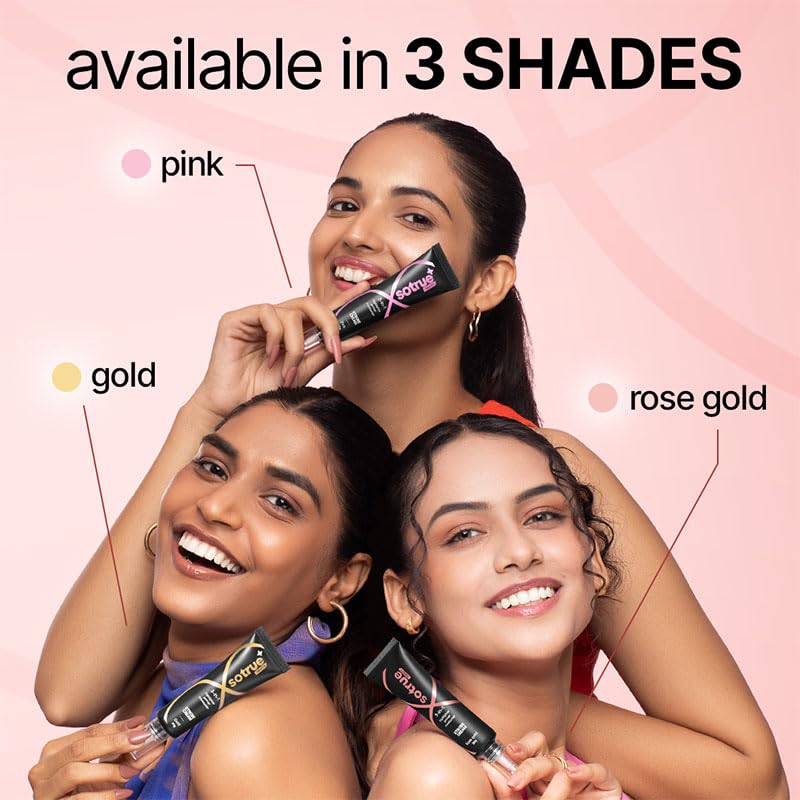 Image of Sotrue Strobe Cream Rose Gold, 18g | Primer, Highlighter & Moisturizer | 3 in 1 Illuminating Makeup Base | Japanese Sakura & Hyaluronic Acid | Dewy Glazed Instant Glow