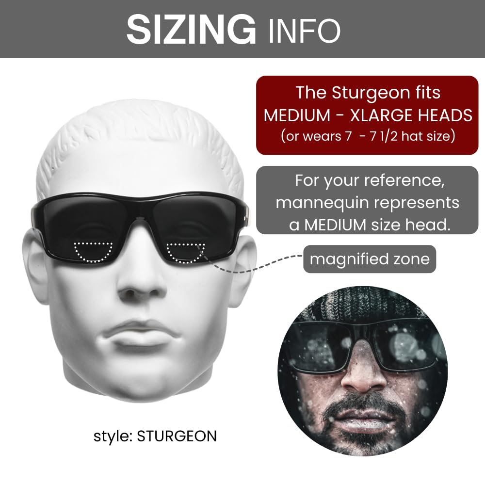 proSPORT Polarized Bifocal Readers Fishing Sunglasses Men Women Motorcycle Driving Golf Gray Lens String Magnifying 1.50 2.00 2.50 3.00 4