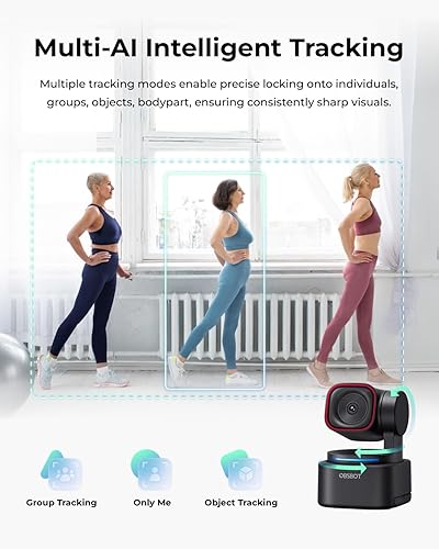 Miniatura 6 de OBSBOT Tiny 3 Lite - Cámara web 4K de audio espacial con IA - Cámara PTZ compacta de seguimiento de IA con sensor de 1/2 pulgada, Tri-Mic, control
