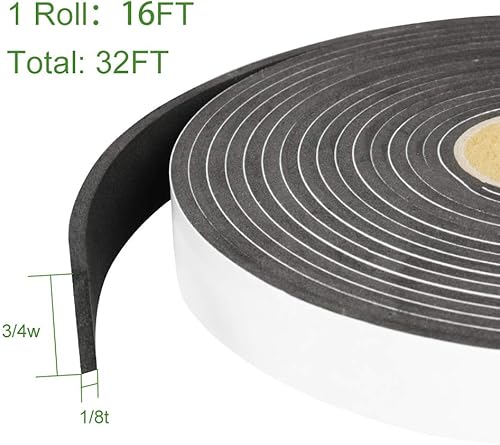 Miniatura 2 de Cinta de sellado de hule espuma para aislamiento de puertas y ventanas, para puertas