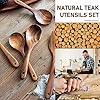 FJNATINH Wooden Spoons for Cooking, 8 Pcs Nonstick Wooden Cooking Utensils Set,Nonstick Natural and Healthy Kitchen Utensil（8 Pcs） #2