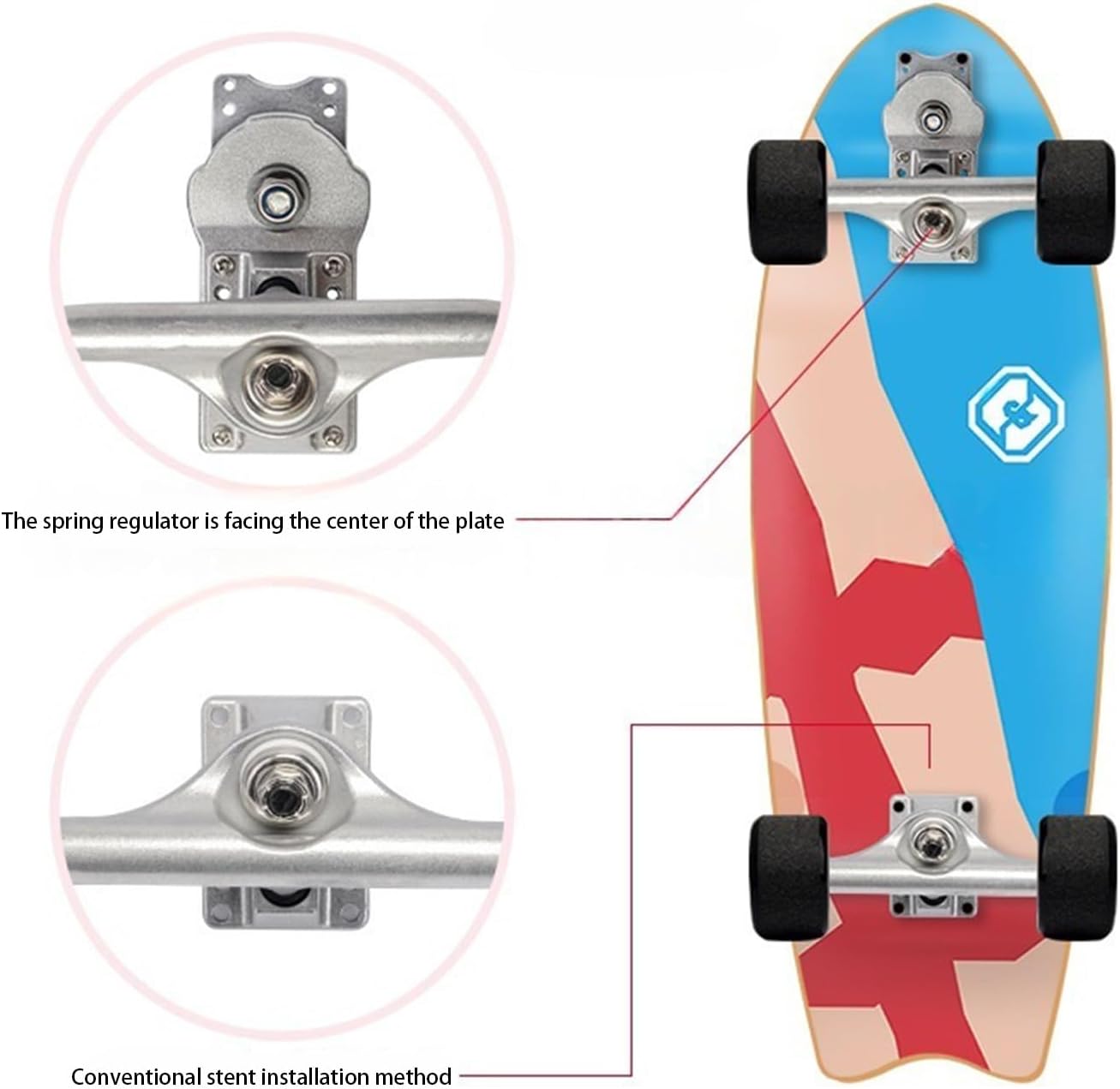 Professional 5Inch Skateboard Bridge Systems Suitable for Double Kick Decks High Strength Aluminum Skateboard Bridge Skateboard Bridge Set