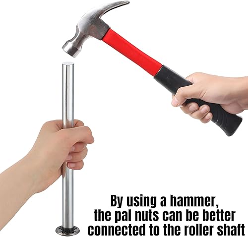 Miniatura 5 de DaisyInner 1 juego de rodillos de remolque de barco de 8 pulgadas de alta resistencia que incluye 1 quilla de eje de goma negra, 1 pieza de 9-38