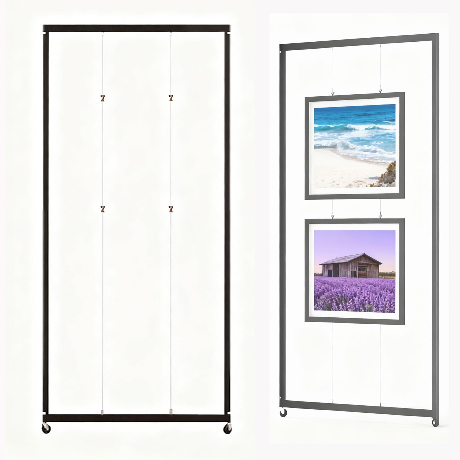Mobilne ekspozycje malarskie, stojaki na obrazy, kołki, tablice wystawowe, metalowe półki reklamowe, panel (3 sztuki-120 x 200 cm/47,2 x 78,7 cala)