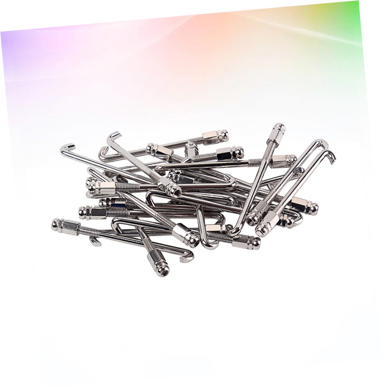 Toddmomy 24pcs Standard Banjo Hooks for Traditional Banjo Thread Durable High Grade Chrome Hooks Lightweight Design Easy to Use Carry