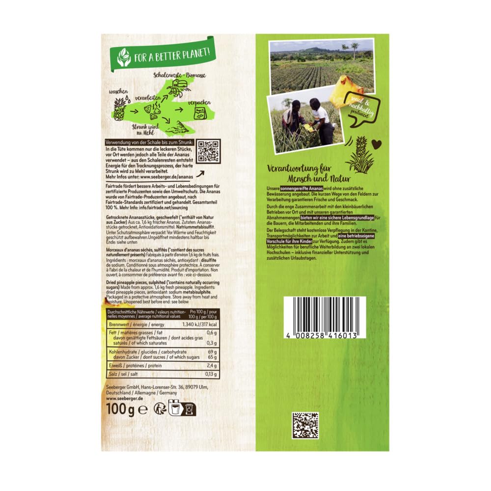 Seeberger Ananas ungezuckert - Fairtrade