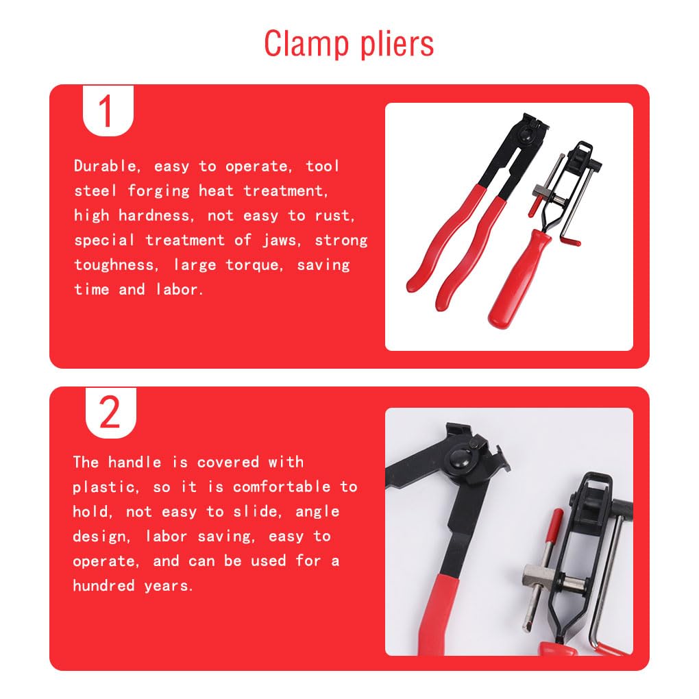 Set di 2 pinze professionali per auto, ATV, per asse del bagagliaio, antiscivolo, antiruggine, per risparmiare manodopera, pinze e pinze