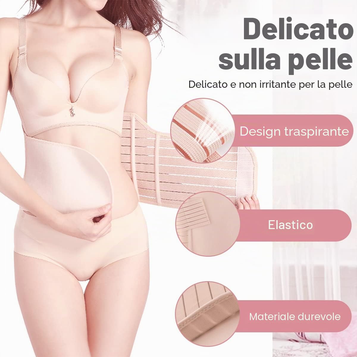 Pancera Post Parto Fascia Cesareo: 3 In 1 Guaina Panciere Post Parto Naturale - Fascia Contenitiva Donna Pancia Guaina Post Operatoria Addominale