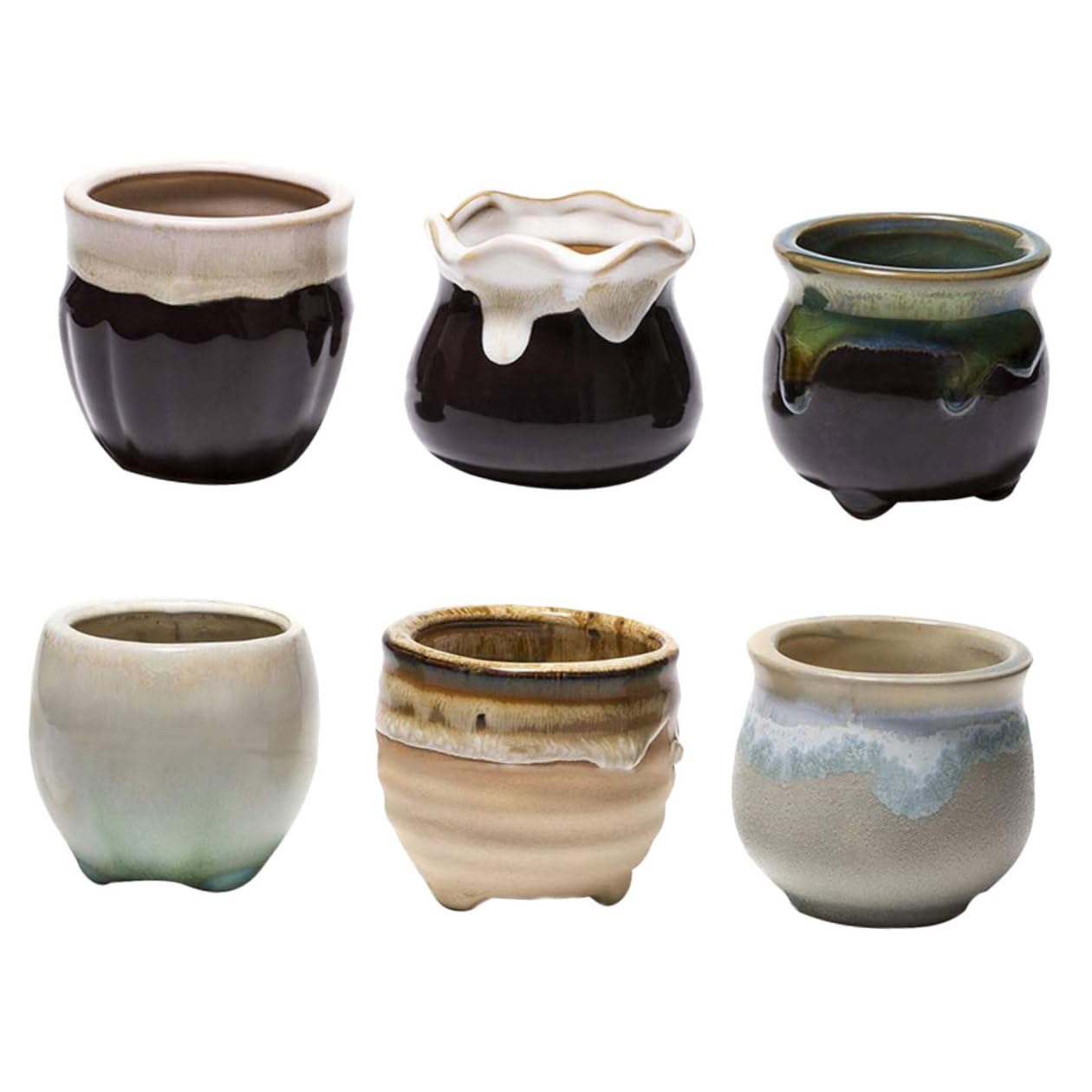 Pots pour succulentes en céramique compacte pour végétaliser un petit espace sans encombrement