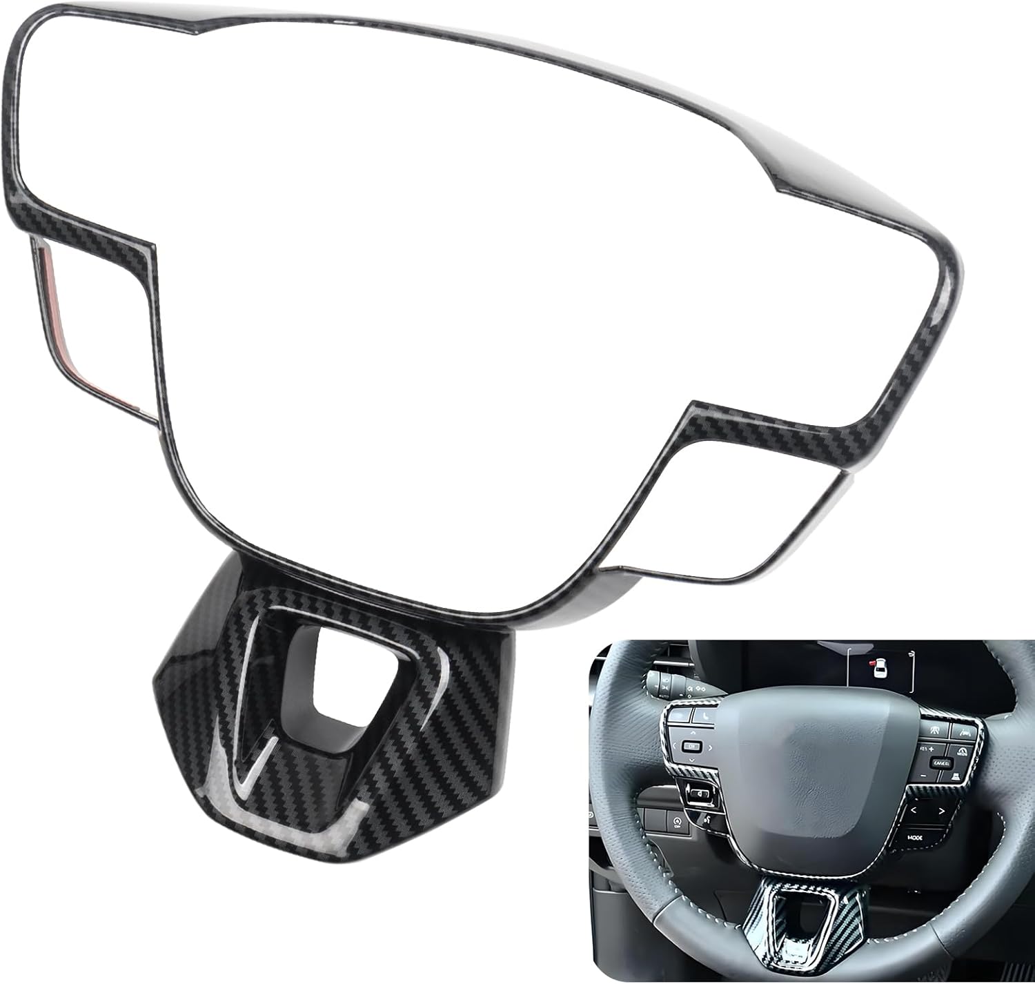 Wheel Steering Trim Panel Cover Compatible with Toyota Camry 2025 2026,9th Gen Camry Interior Accessories,Carbon Fiber