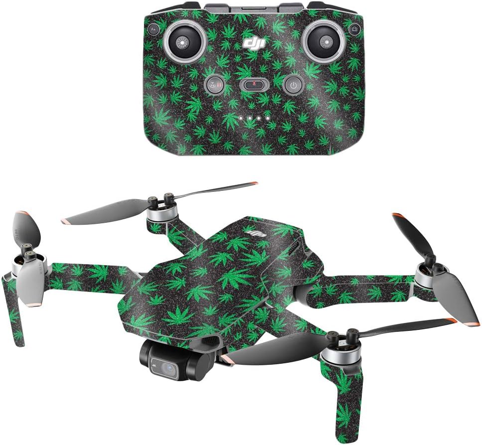 MightySkins Glossy Glitter Compatible with DJI Mini 2 Portable Drone - Weed | Protective, Durable High-Gloss Glitter Finish | Easy to Apply, Remove, and Change Styles | Made in The USA