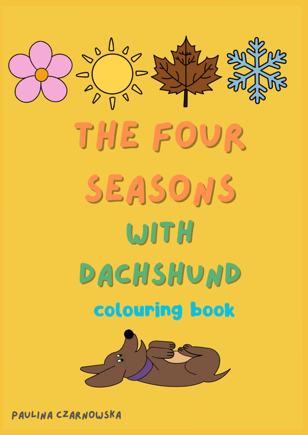 The Four seasons with Dachshund: colouring book