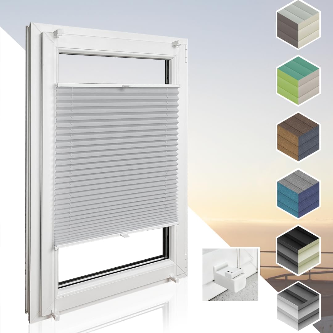 Amazon.de Shadoo Home® Plissee Ohne Bohren NACH MAß 23 Farben