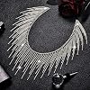 Rhinestone Fringe Belt Beaded Ribbon Diamond Tassel Chain for Jeans Clothing Accessories DIY Decoration(3.5 Yard,Silver) #5
