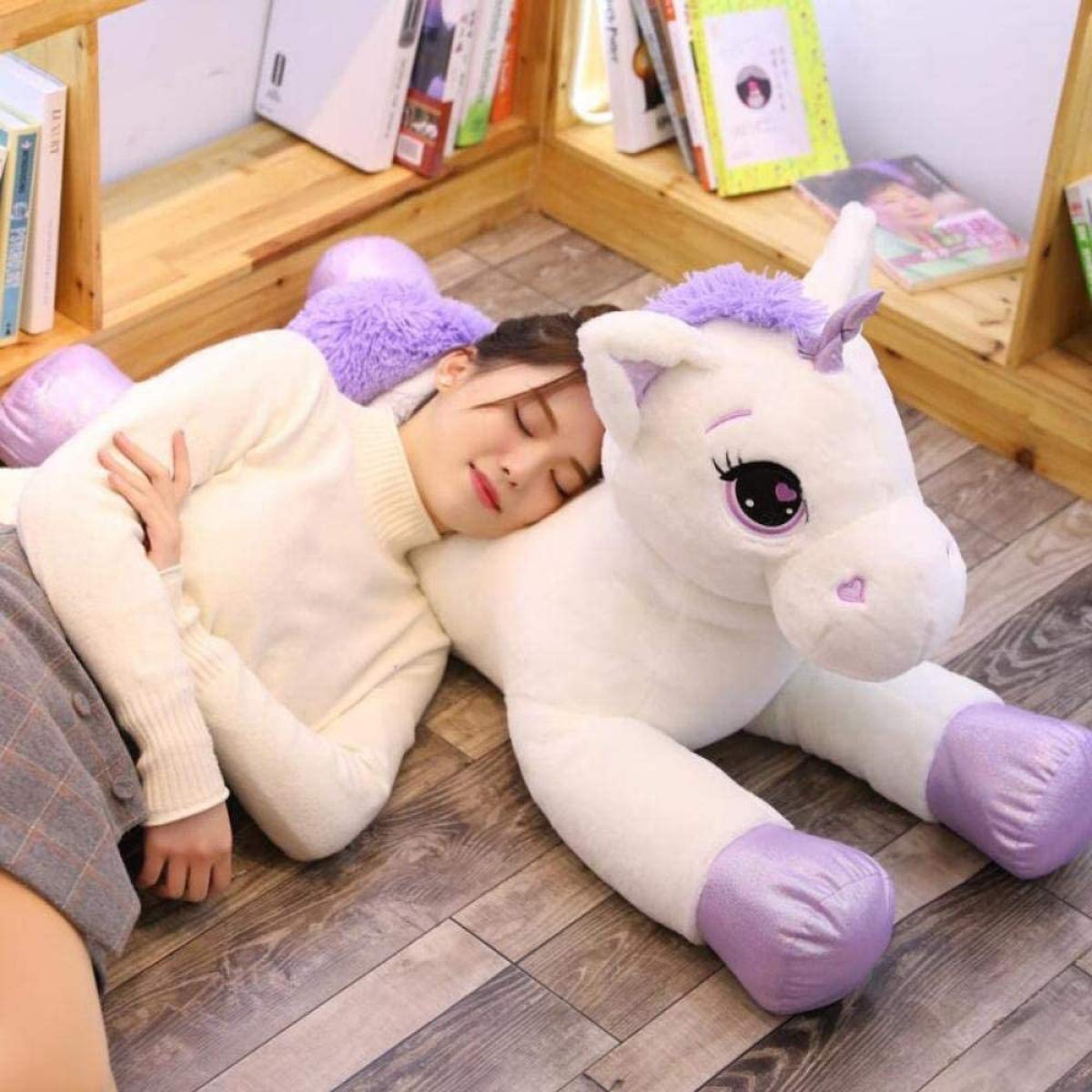 HUG 'n' FEEL SOFT TOYS Unicorn Animal Soft Toy, Soft Toy for Girls (Unicorn White, 75cm) 1