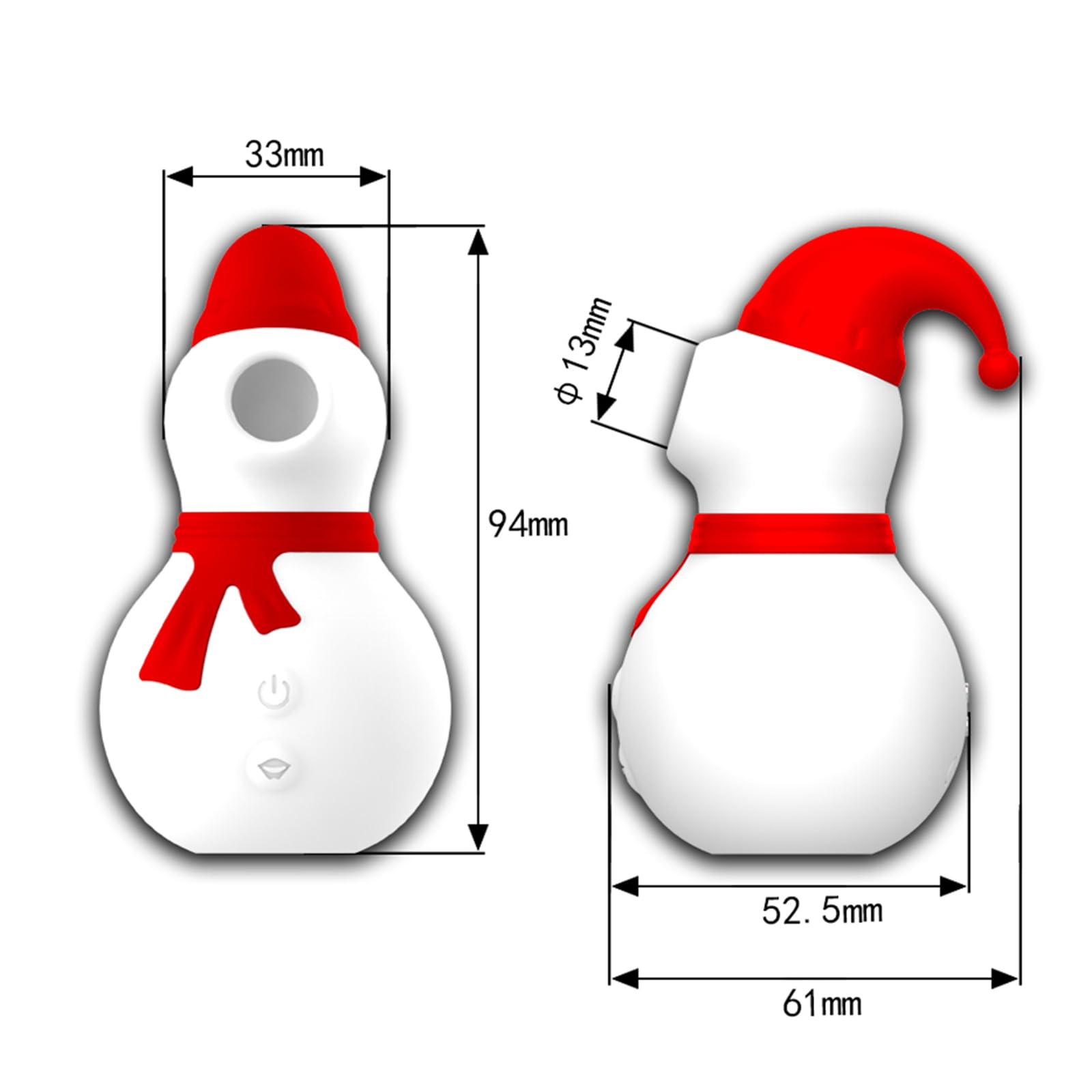 COREXPOWER Clitoral Sucking Vibrator Sex Toy, 10 Clitoral Nipple Sucking Modes, Female Private Part Vibrator, Suitable for Adult Couples, Christmas Valentine's Day Adult Toys Snowman Suction
