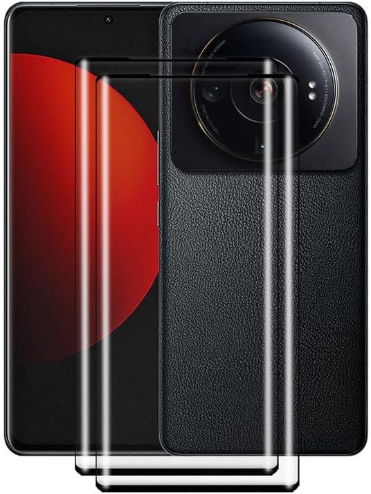 Paquete de 2 protectores de pantalla para Xiaomi 12S Ultra 6.73 pulgadas, dureza 9H, HD, borde 2.5D, sin burbujas, película protectora resistente a