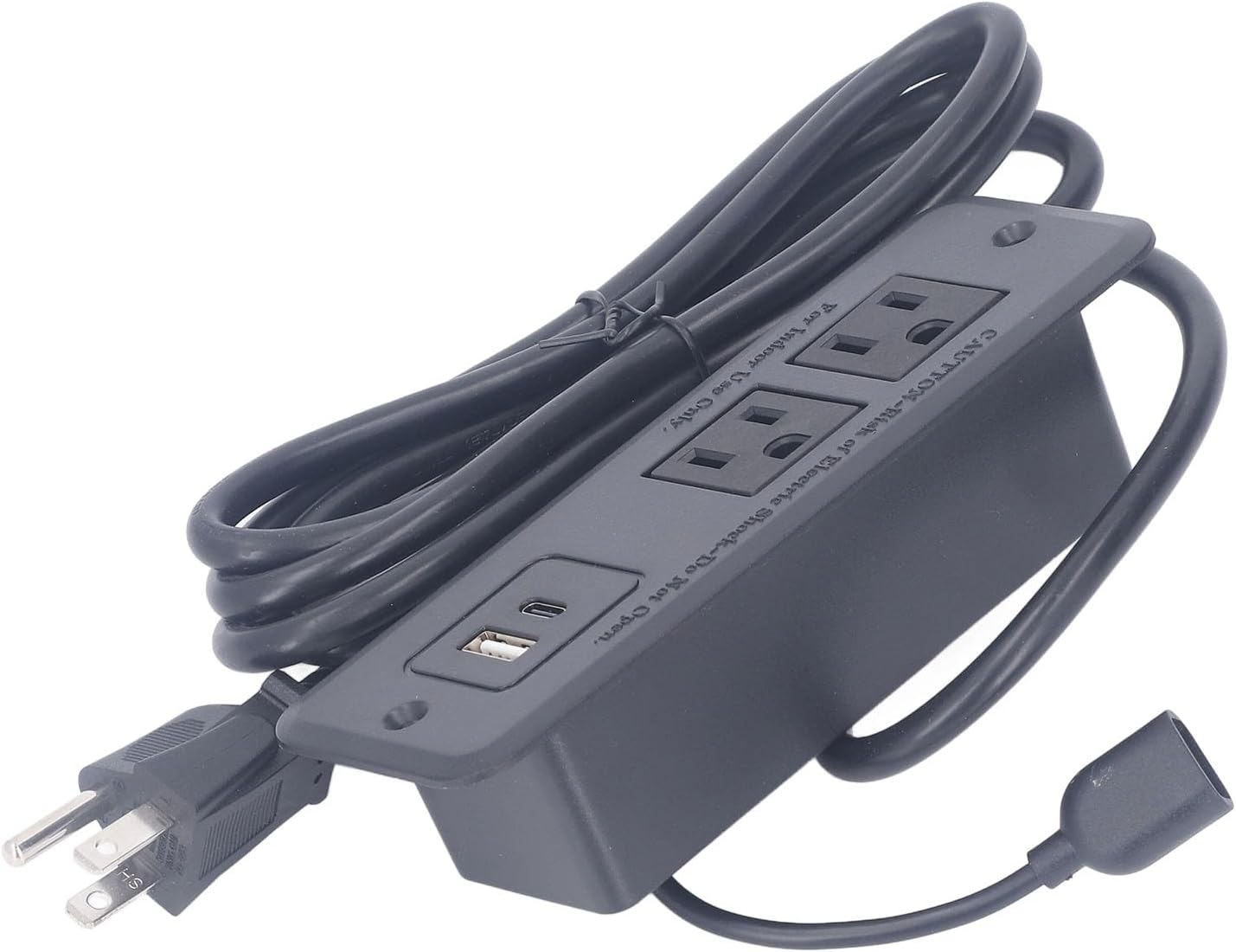 TOPINCN Recessed Power Strip Plug Strip Socket Outlet Plug for Quick for Hidden Black for Table for Table Table Connectors