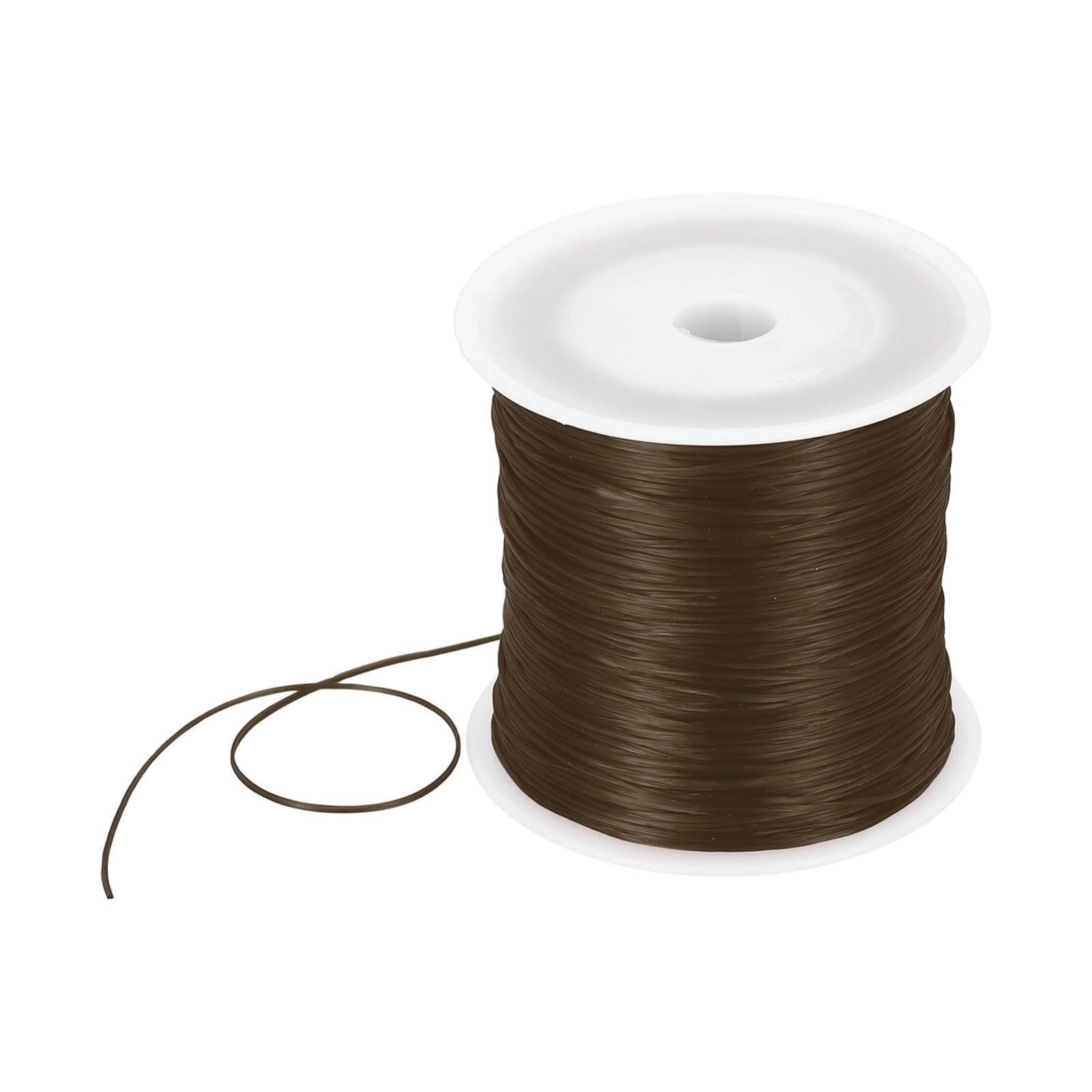 DMiotech Elastic String for Bracelets, 0.8mm Stretch Bead Cord for Jewelry Making, Necklaces and Bracelet Making Brown, 120m