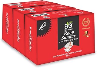 AE Naturals® Roop Sundar Soap With Paarijat Extract 100g Pack Of 3 | Herbal Skincare Bars Brightening and Nourishing | Org... Price In India