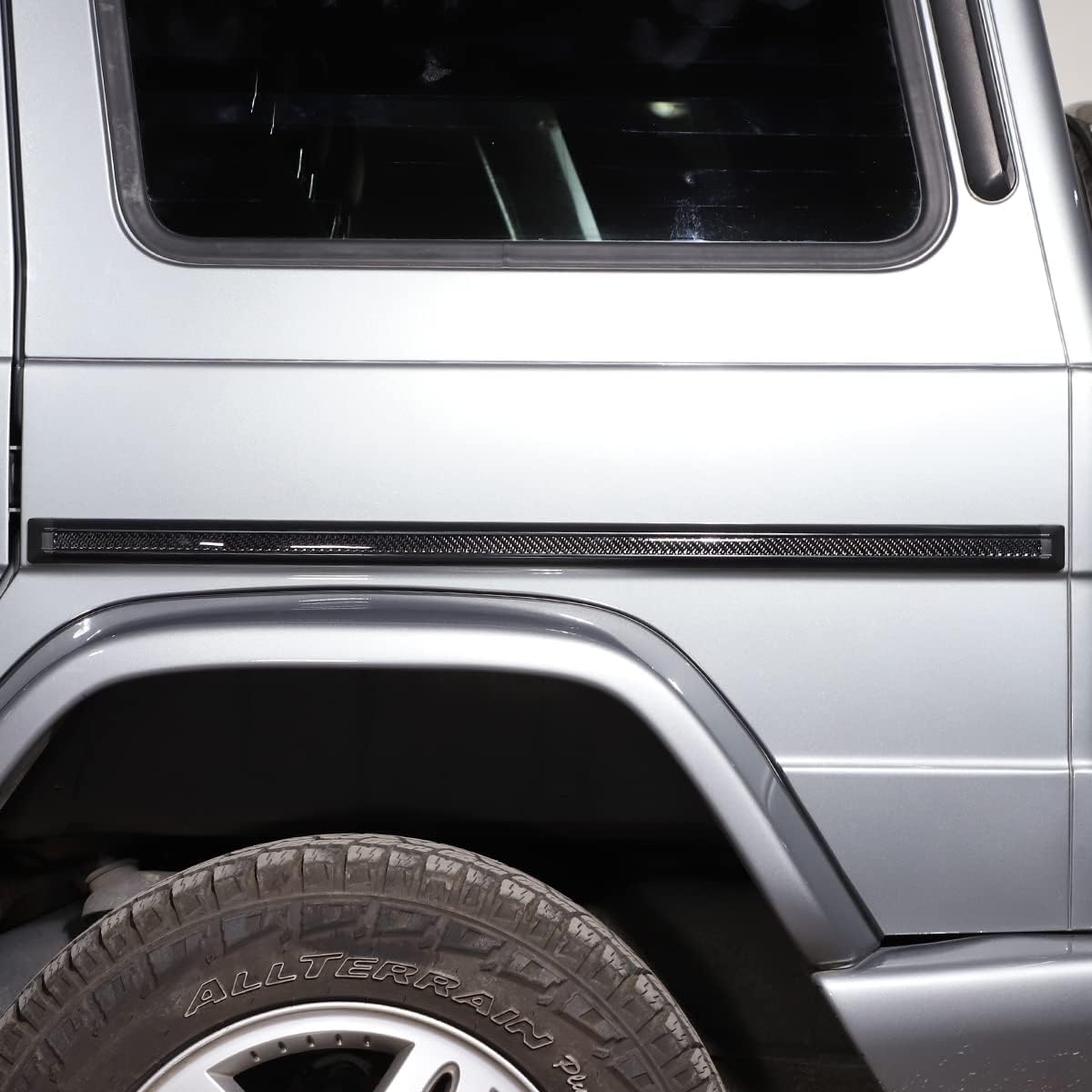 Car Body Side Molding Trims Cover for Mercedes Benz G-Class 2007-2018 Accessories, Soft Carbon Fiber Car Door Decoration Strip Self-Adhesive Body Side Trim 10 PCS Set