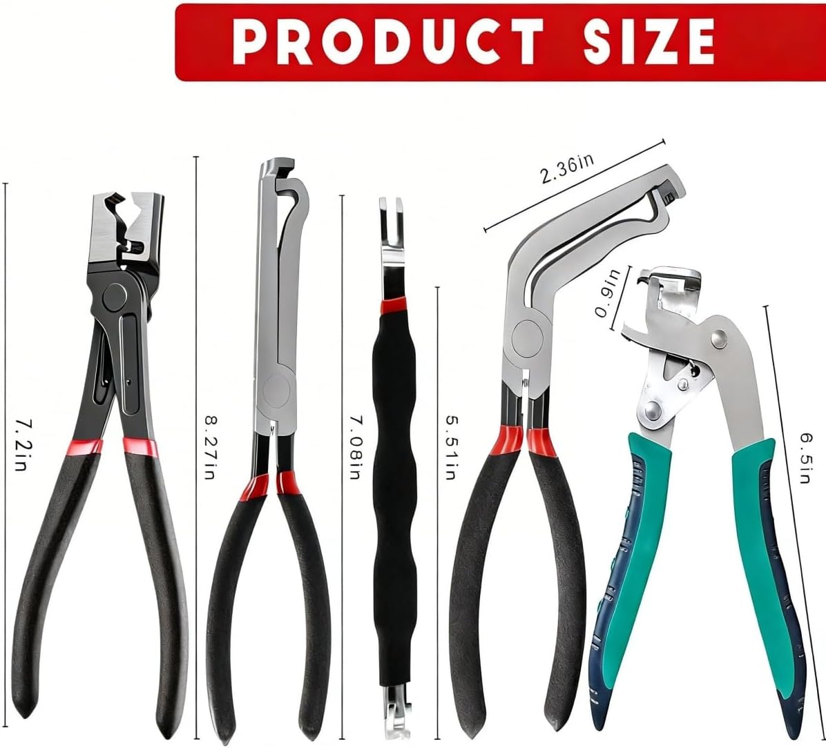 5Pcs Electrical Disconnect Pliers for Cars,Safety Wire Plier,ElectricalPlug DisconnectPliers,Automotive Tools Electrical ConnectorPliers,Car Clip Pliers/Disassembly Tools