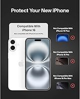 Vista 2 de Belkin ScreenForce TemperedGlass Treated Screen Protector for iPhone 16, 15 and 14 Pro - Slim & Scratch-Resistant - Includes Easy Align Tray for