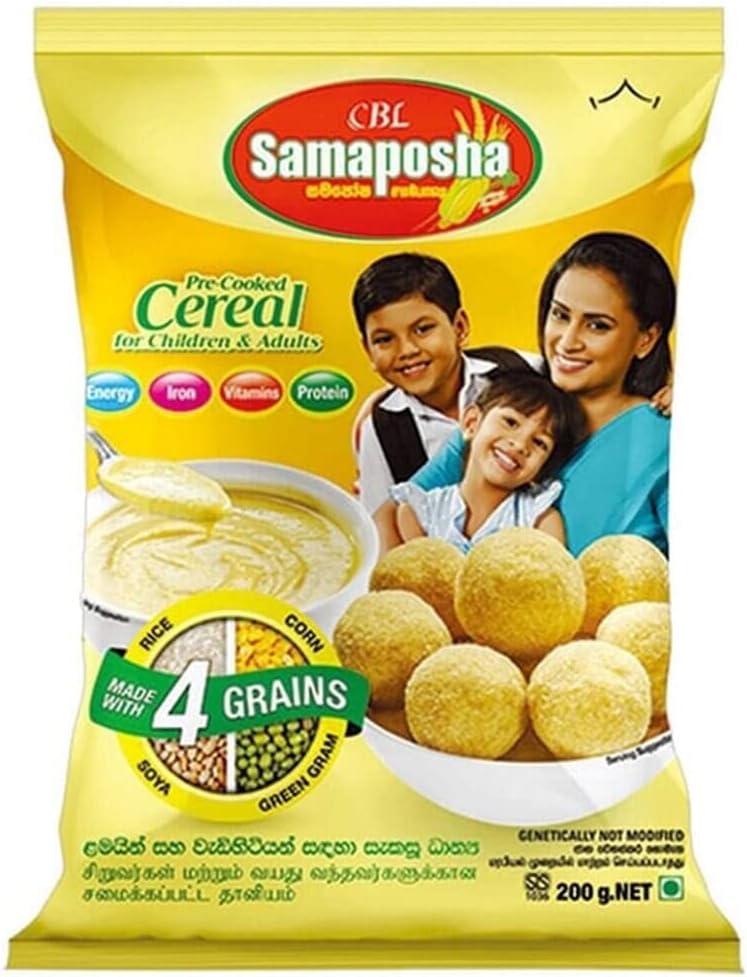 Sri Lankan Samaposha Pre-Cooked Cereal 200g (2 Packs) SAMAPOSHA