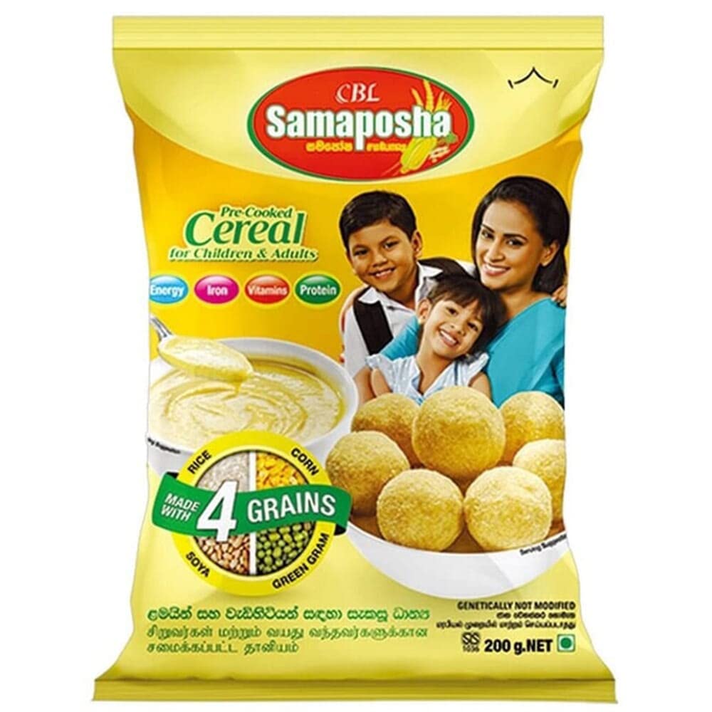 Sri Lankan Samaposha Pre-Cooked Cereal 200g (2 Packs) SAMAPOSHA