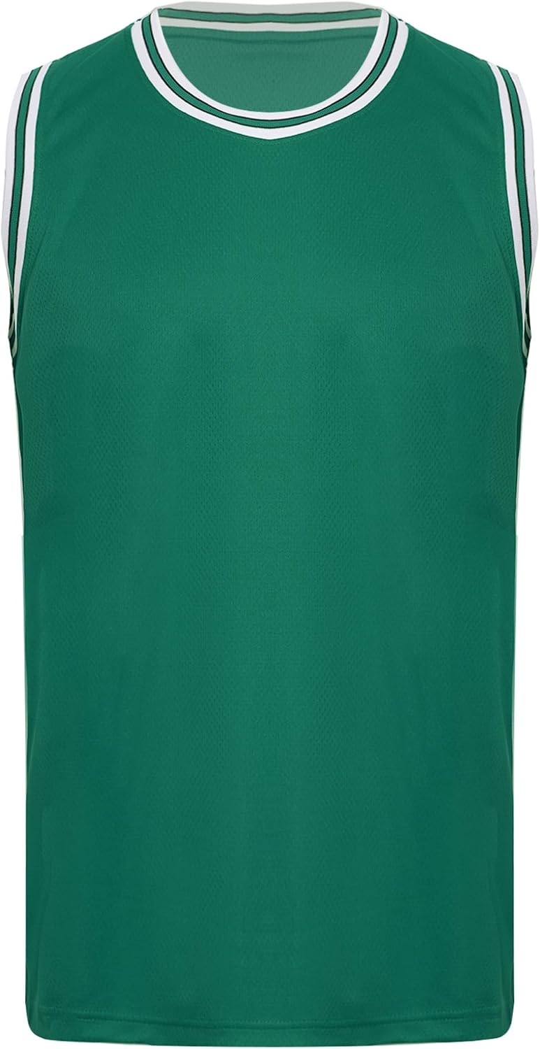 Kaerm Mens Basketball Jersey Gym Workout Sports Vest Running Jogging Tank Top Basketball Team Training Uniform