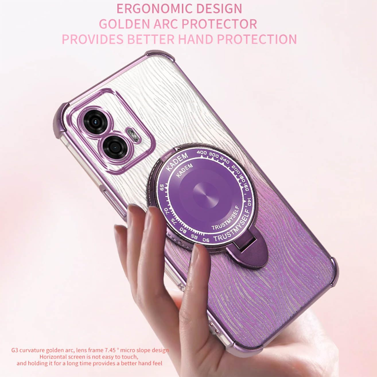 YUEQIAN Cover Glitter per Motorola Moto G56 5G, Ultra Sottile