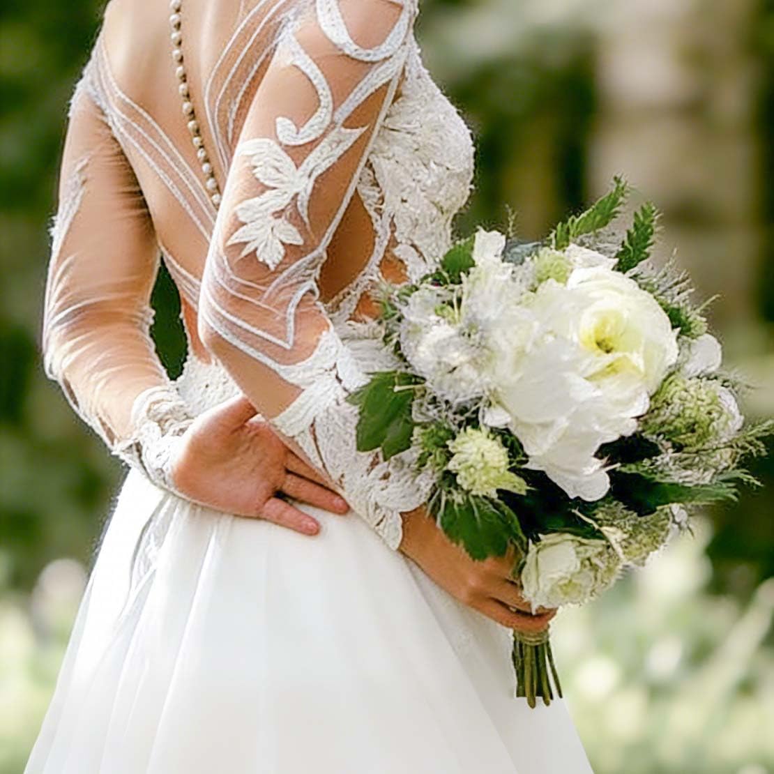 2 White Fake Flower Bouquets Mixed with White Tulip Peony and Greenery Stems, Artificial Flowers for Indoor Outdoor Home Office Table Centerpiece Decor, Wedding Bridal Farmhouse Decor