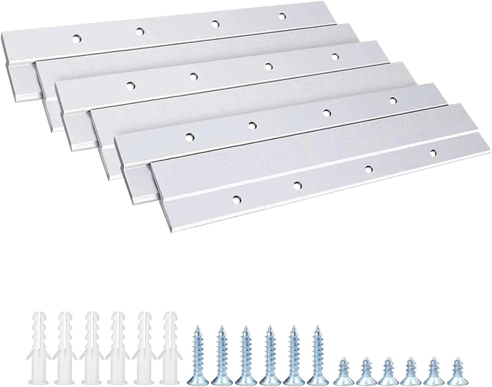Huwoyg One Color 3 Pcs Cleat Picture Hanger Aluminum Z Supports 30Lbs - Interlocking Wall Mounting Bracket Hardware Kit For Hanging