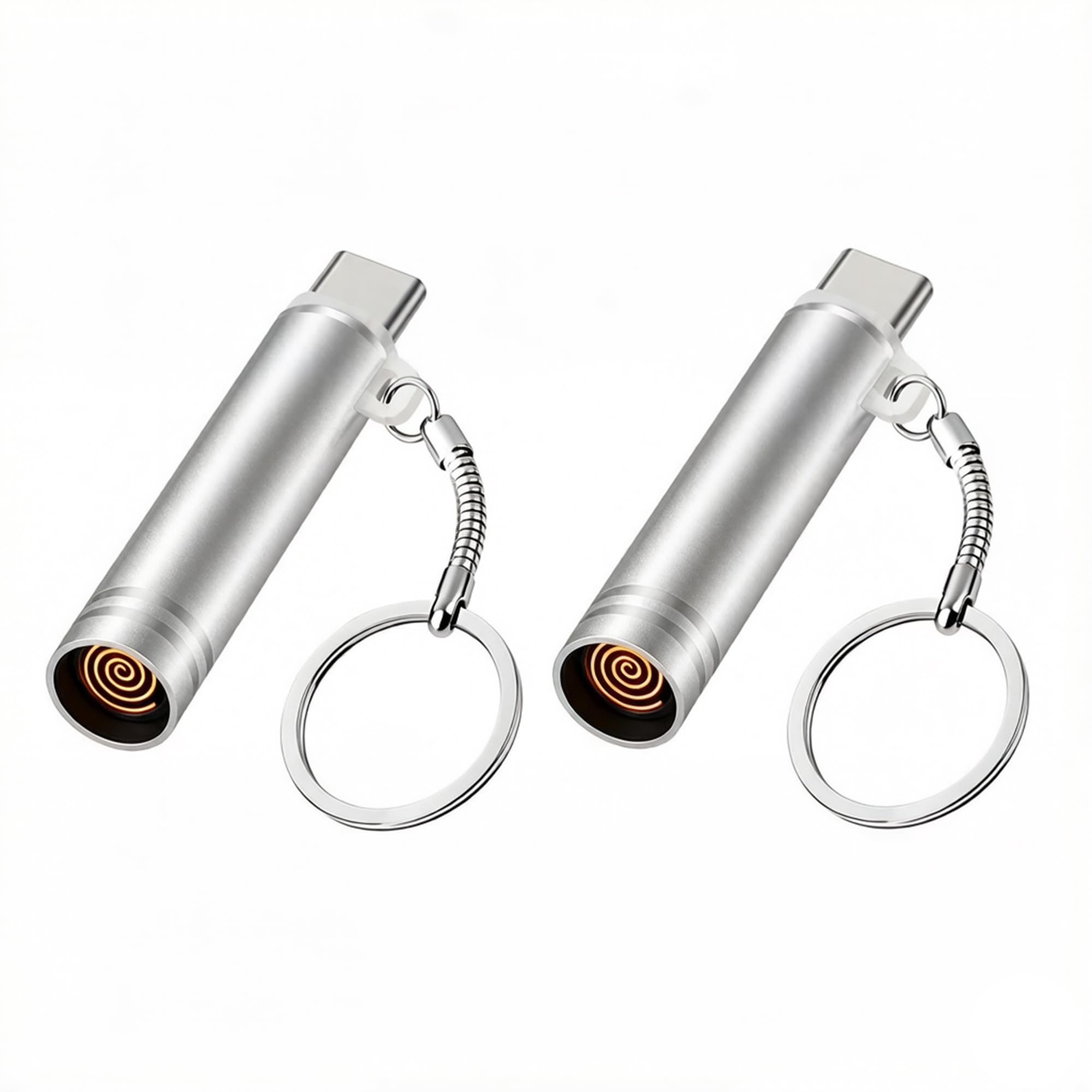 Blowing it II Electric Lighter USB C, Windproof Lighter for Phone, Plug in Phone and Blow to Work, No Need Charging, ONLY for Smart Phone with USB-C Port【 Silvery 2pcs】-image-10