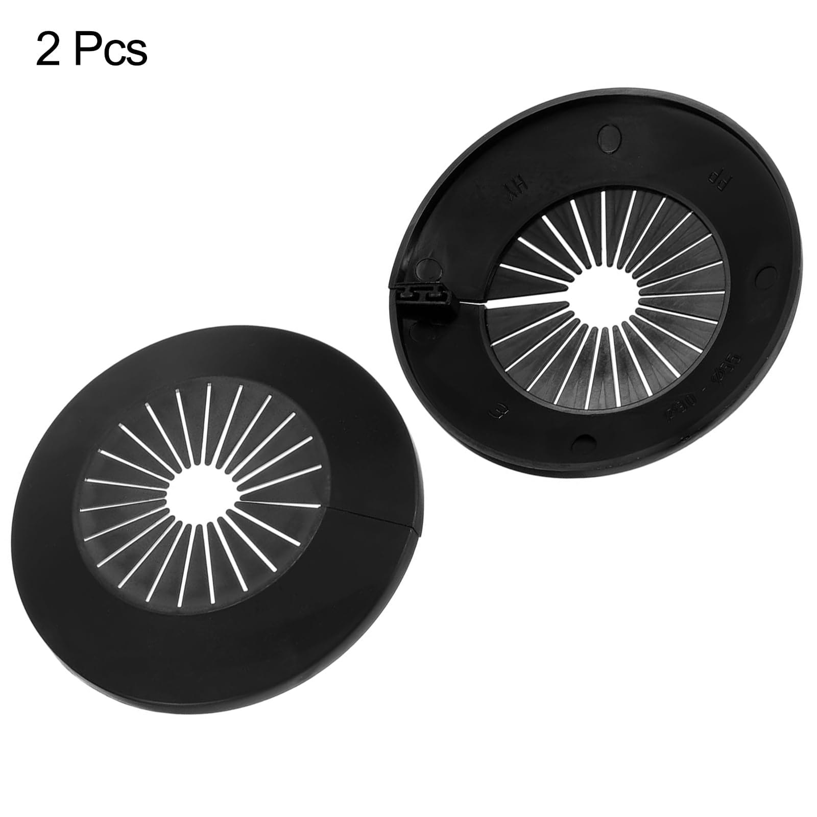 TOP-VIGOR 2pcs 30mm-55mm Pipe Cover Decoration, PP Plastic Escutcheon Pipe Collar for Water Pipe Drain Line - Image 4
