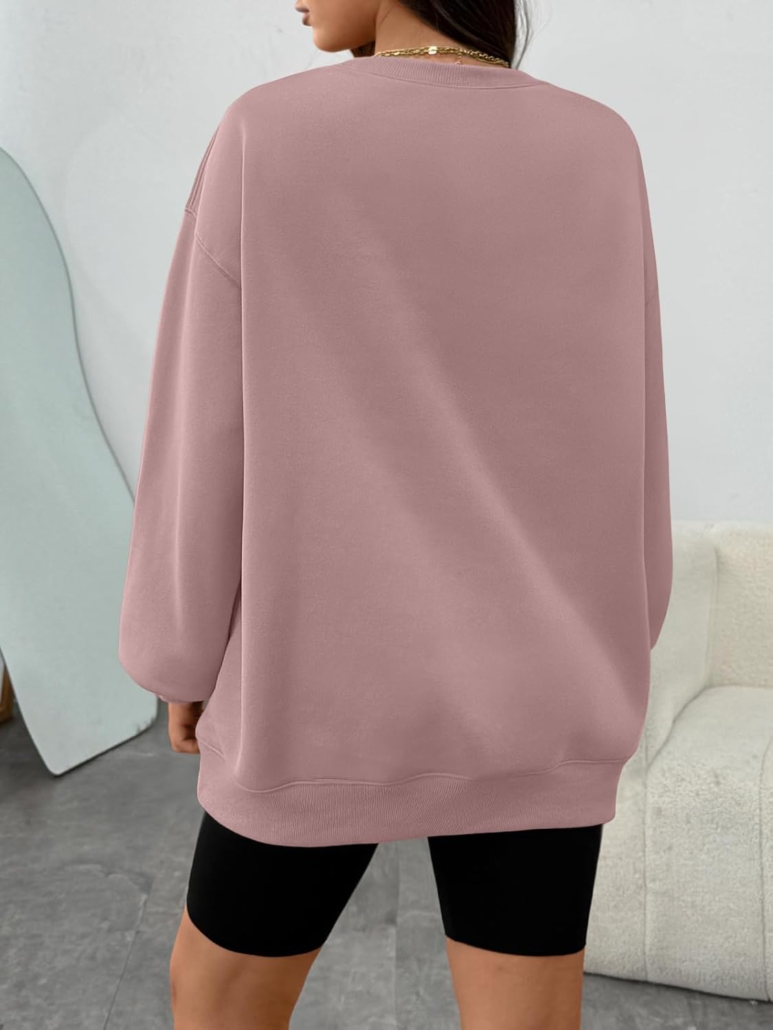 WYNNQUE Oversized Sweatshirts For Women Crewneck Fleece Pullover Comfy Hoodies Fall Outfits Fashion 2026 Winter Clothes - Image 4