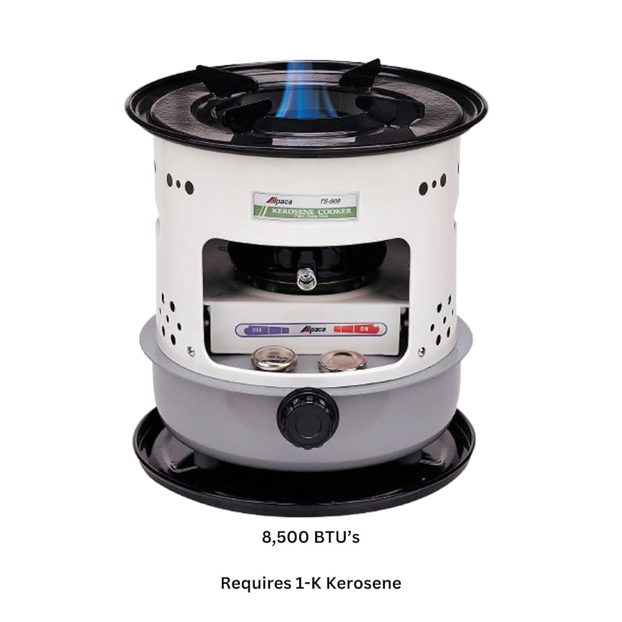 Alpaca Kerosene Cook Stove, 8,500 BTU, Steel Drip Tray