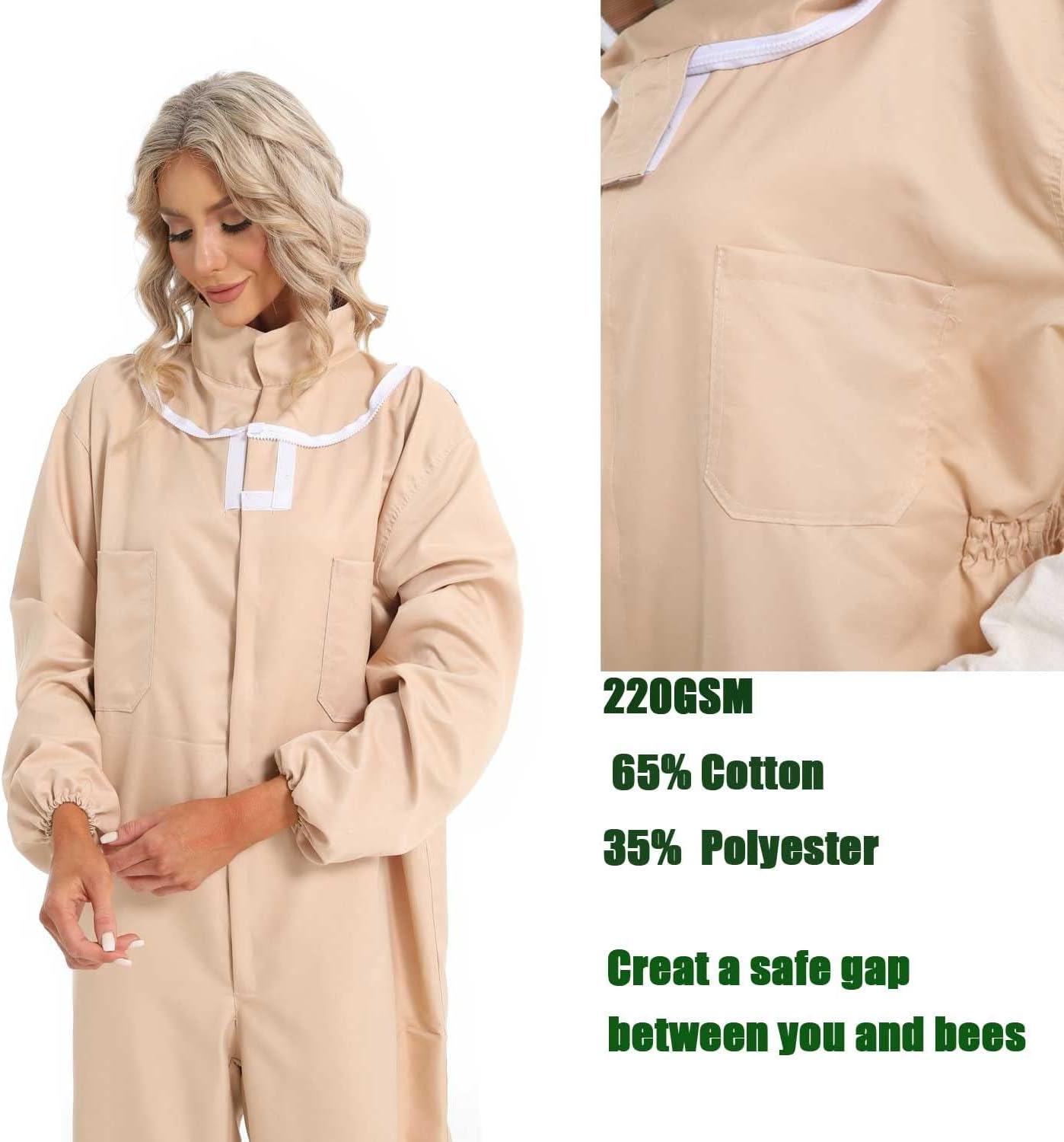Women bee Keeper Suit &bee Suits for Men Sting Proof and Gloves