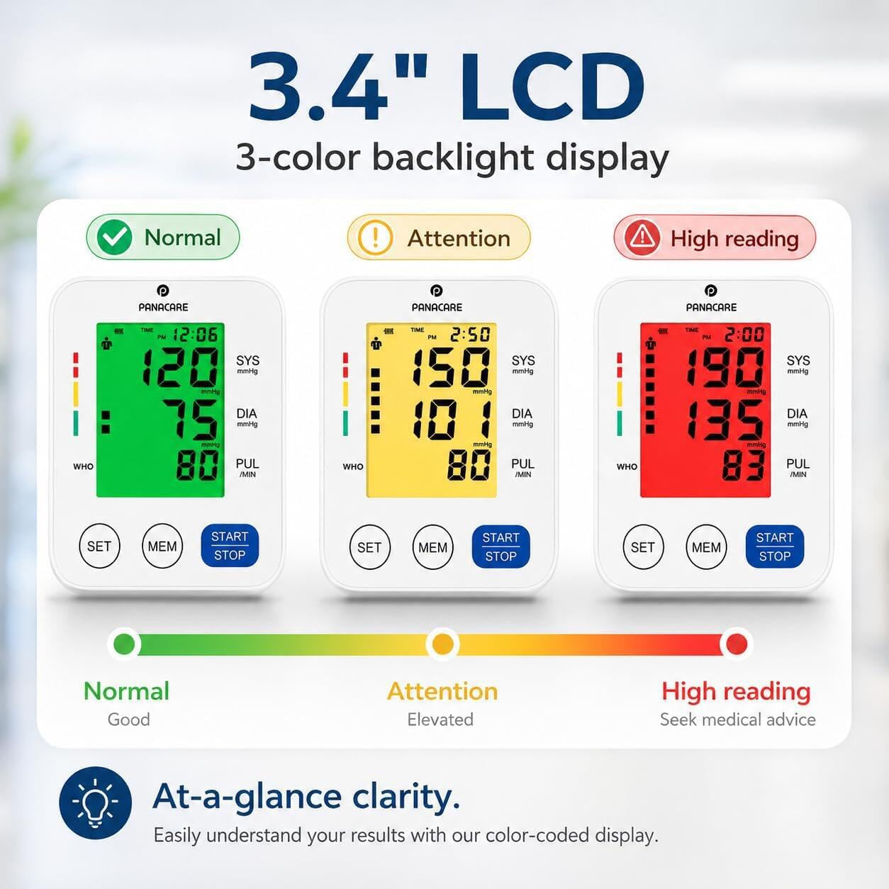 Monitor de presión arterial de brazo eléctrico, dispositivo automático de presión arterial para el hogar, color blanco