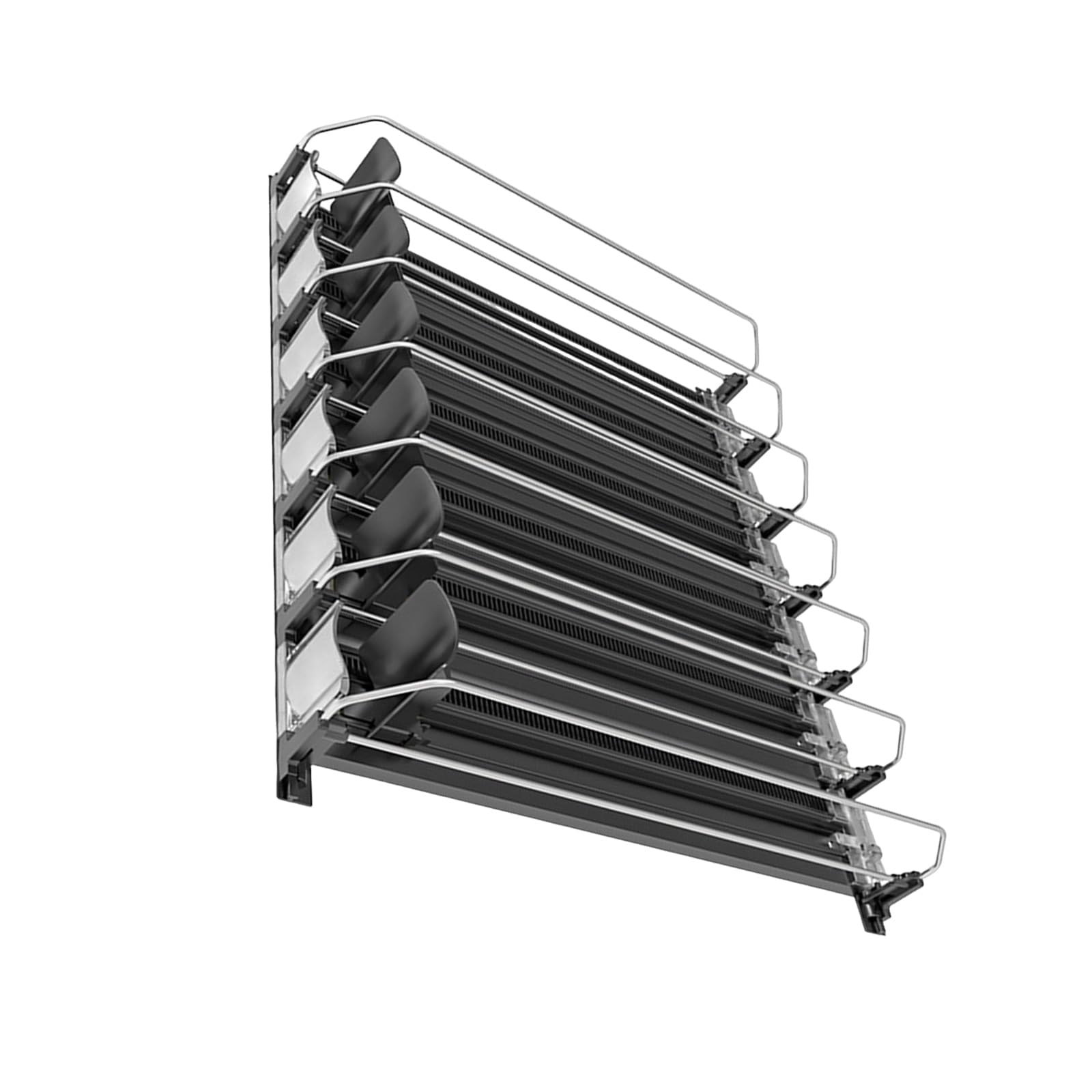 Loaded Beverage Shelf Pusher for Can Display, 12.2 in Organizer Track for Shelf, Fridge, and Retail Use Beverage Pusher Can Display Row Drink Track Refrigerator Retail Restock Lane Spring Loaded Guide