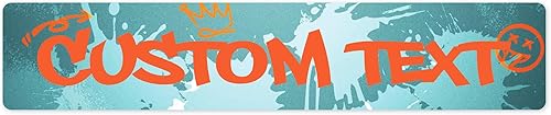 Miniatura 339 de Letrero Personalizado, Letrero de Calle Personalizado, 11 Colores de Fuente, 13 Estilos de Fuente, 4 Opciones de Agujeros, 22 Tamaños, 6x24 Madera