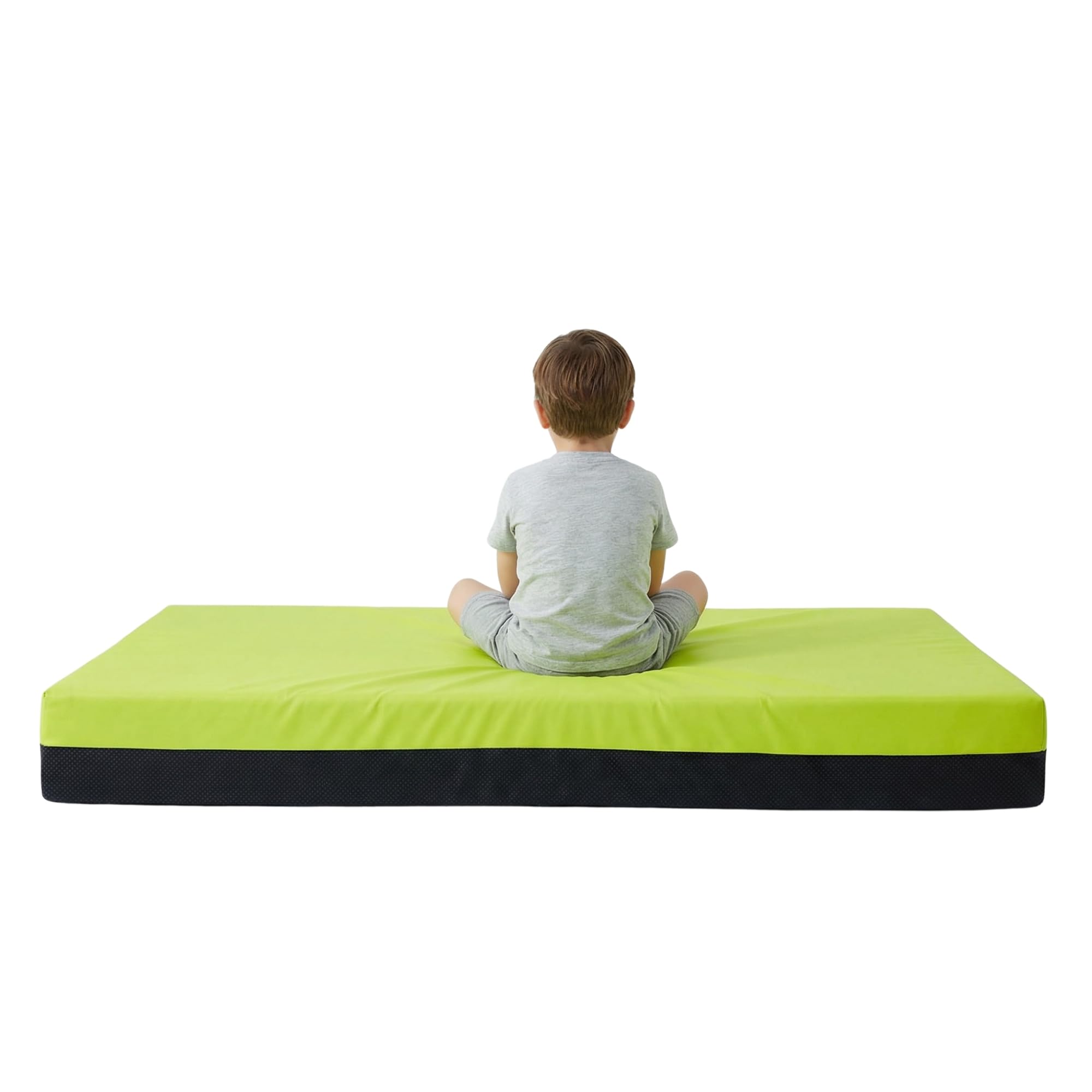 Kosiproducts Gymnastics Non Slip Crash Mat for Tumbling Landing Gym Training exercise, Bouncy Castle Large (120cm x 90cm) Lime Green