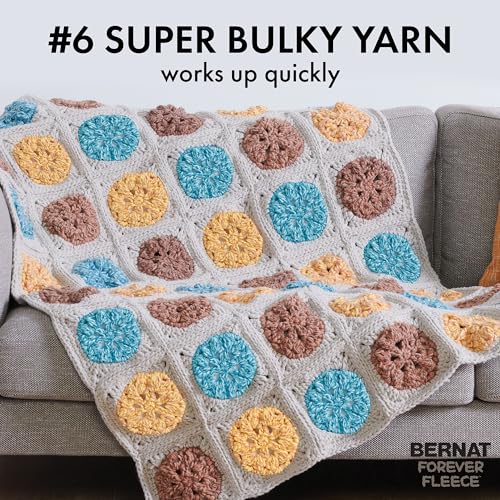 Bernat Forever Fleece Smoke Yarn - 2 Pack of 280g/9.9oz - Polyester - 6 Super Bulky - 194 Yards - Knitting/Crochet - Thumbnail 5