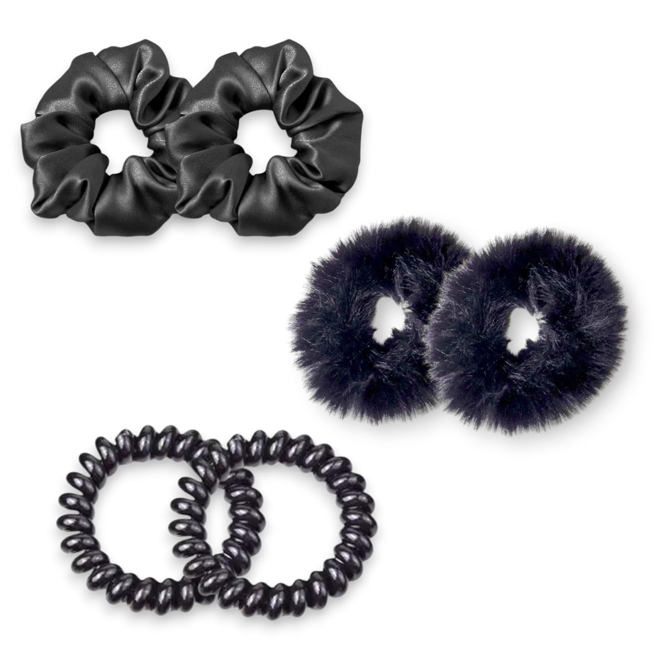 Ponytail Rubber Bands for Women | scrunchies and hair band combo with telephone wire hair band accessories for kids girls gift set of 2 pair each (Pack of 1)-image-38