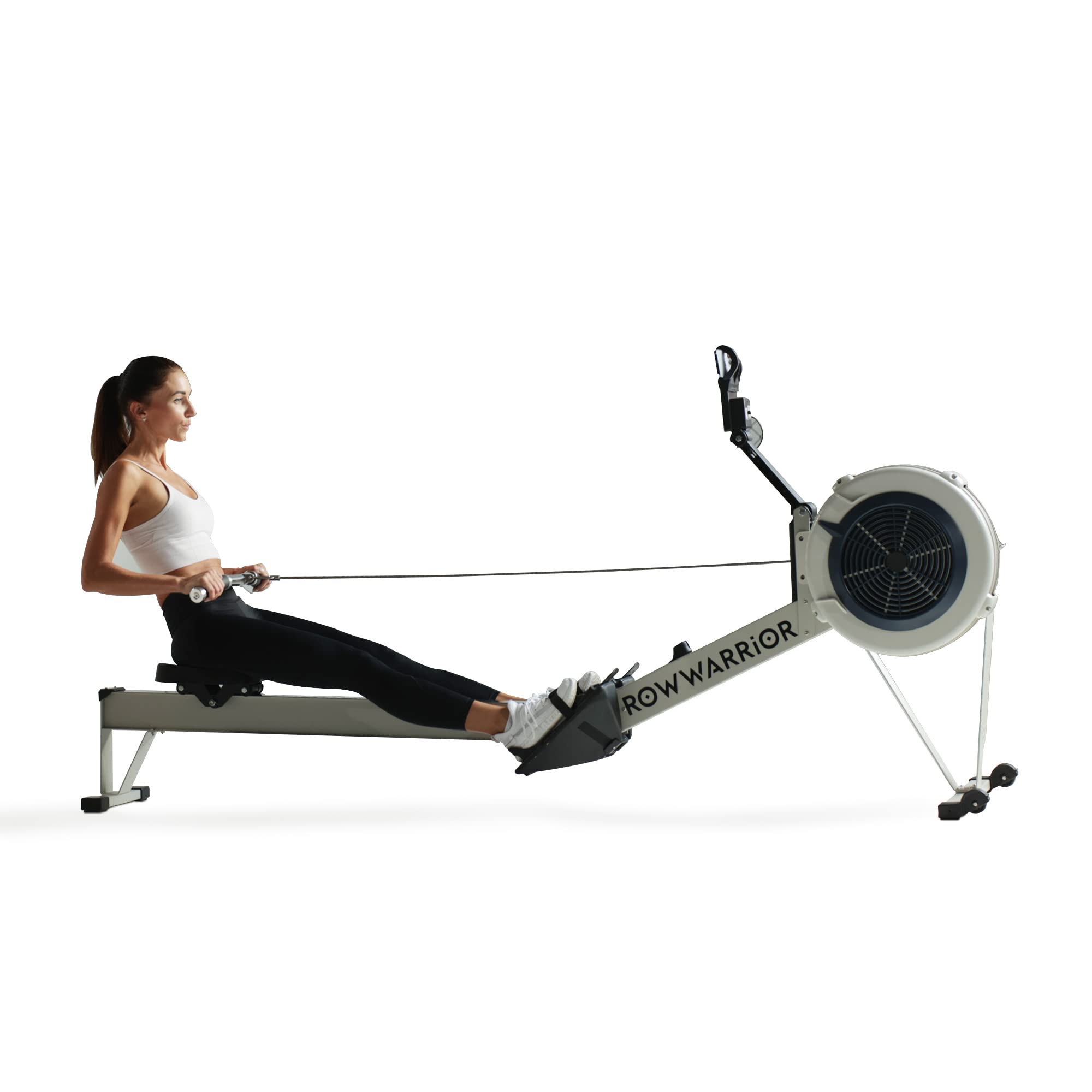 Row Warrior Rowing Machine | Foldable Gym-Quality Row Machine | 10-Resistance Levels Cardio Machine for Full-Body Workout | Rowing Machine for Home Use with LED-Monitor | Rower Machine for Home Gym